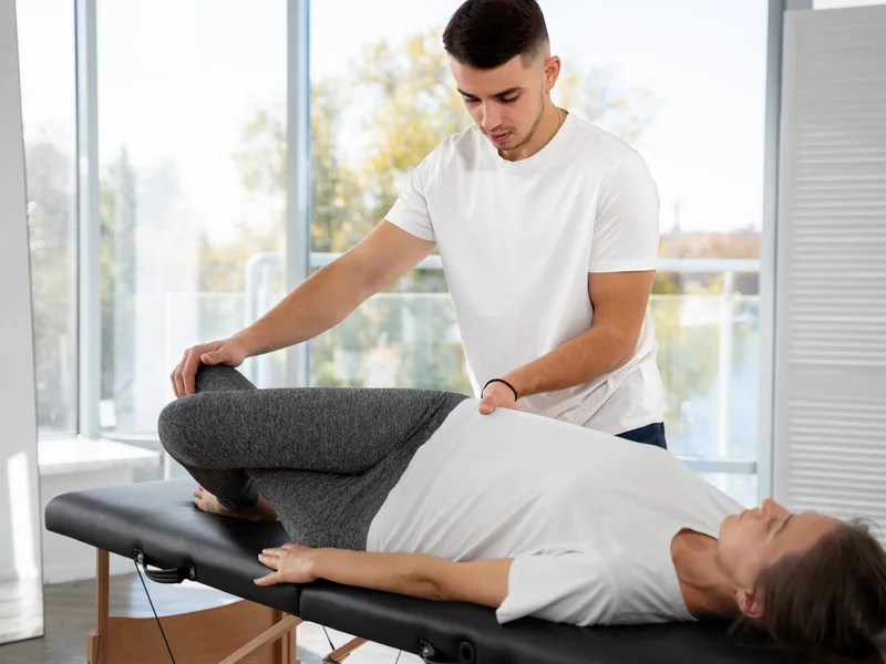 Top Spine Chiropractic treating hip pain in Worcester